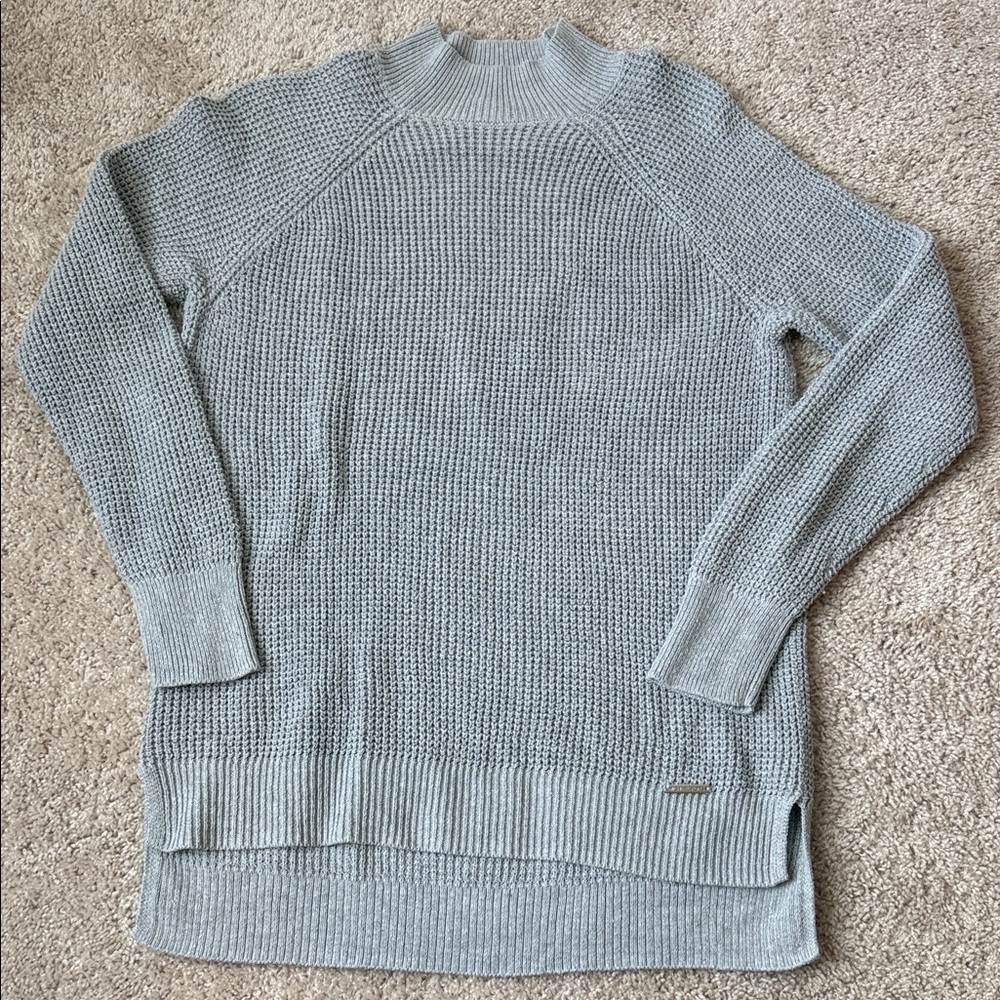 Michael Kors Light Gray Turtleneck Tunic Sweater, size small